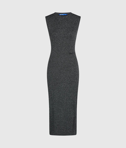 Metallic knit dress