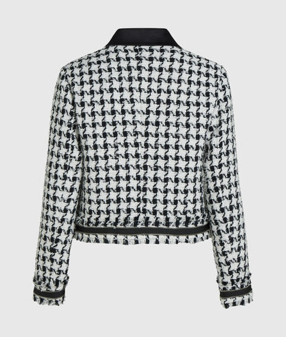 Houndstooth bouclé jacket