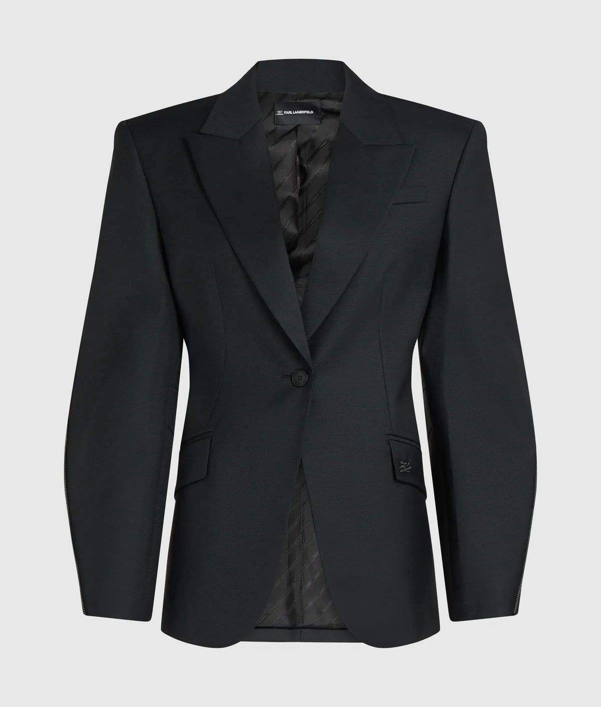 Zip detail tailored blazer