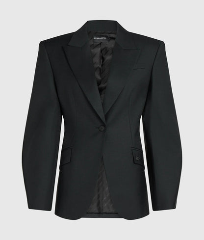 Zip detail tailored blazer