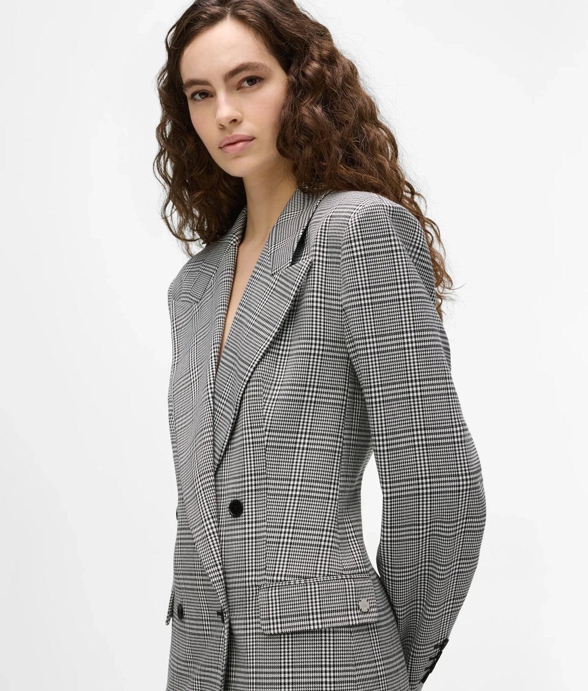 Structured checked blazer