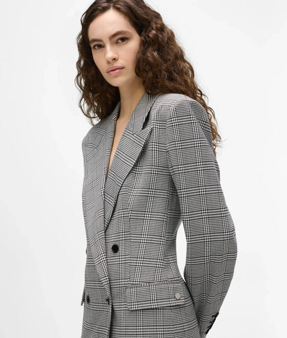 Structured checked blazer