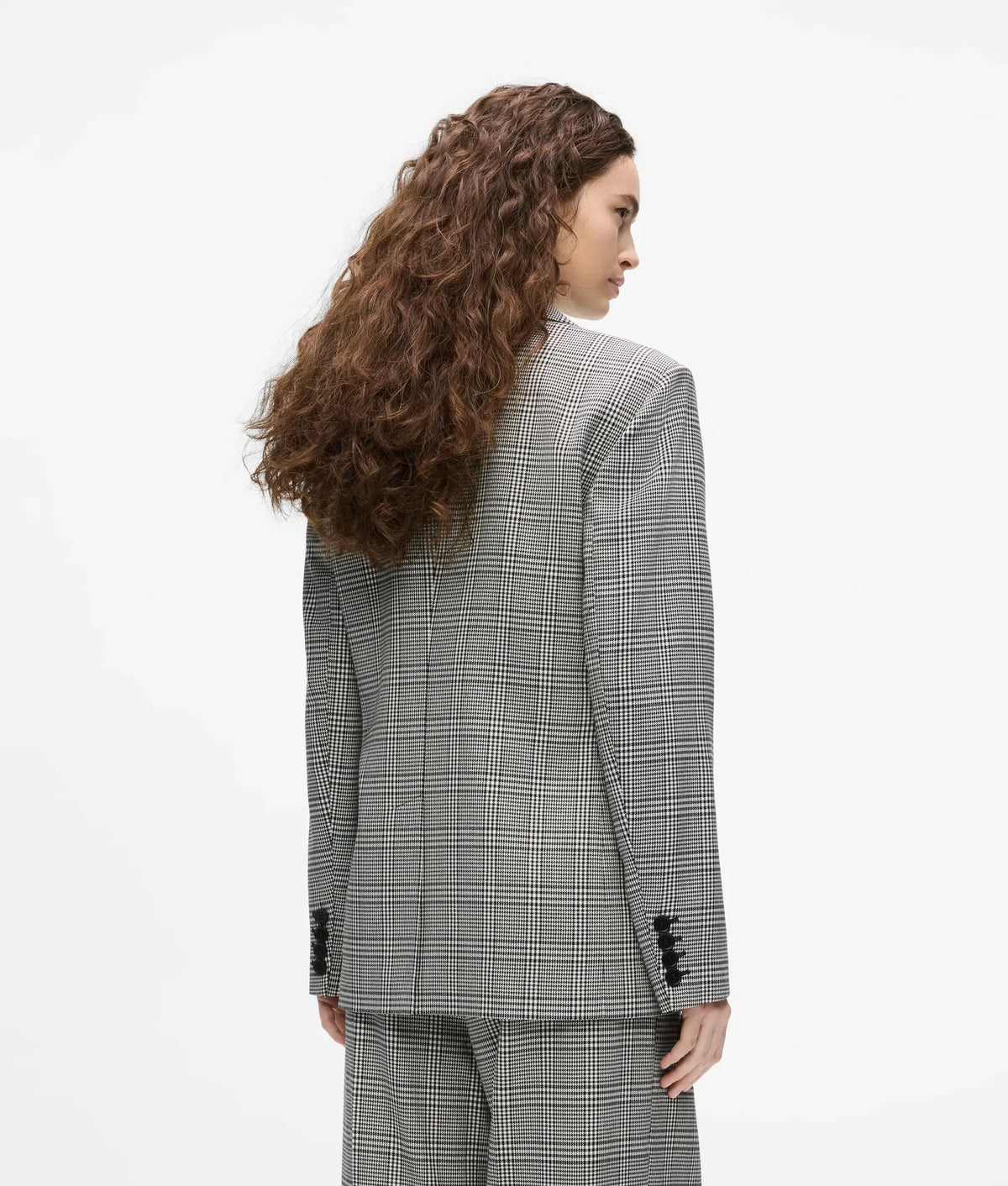 Structured checked blazer