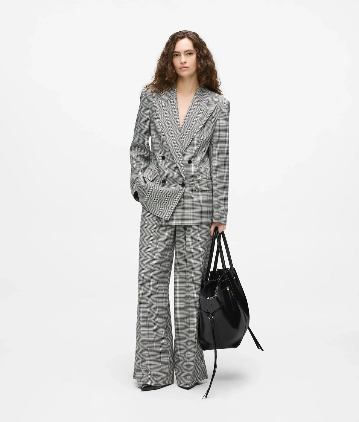 Structured checked blazer