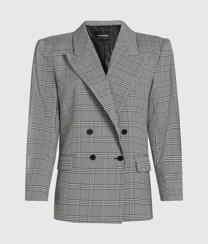 Structured checked blazer