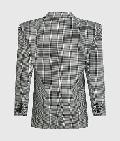 Structured checked blazer