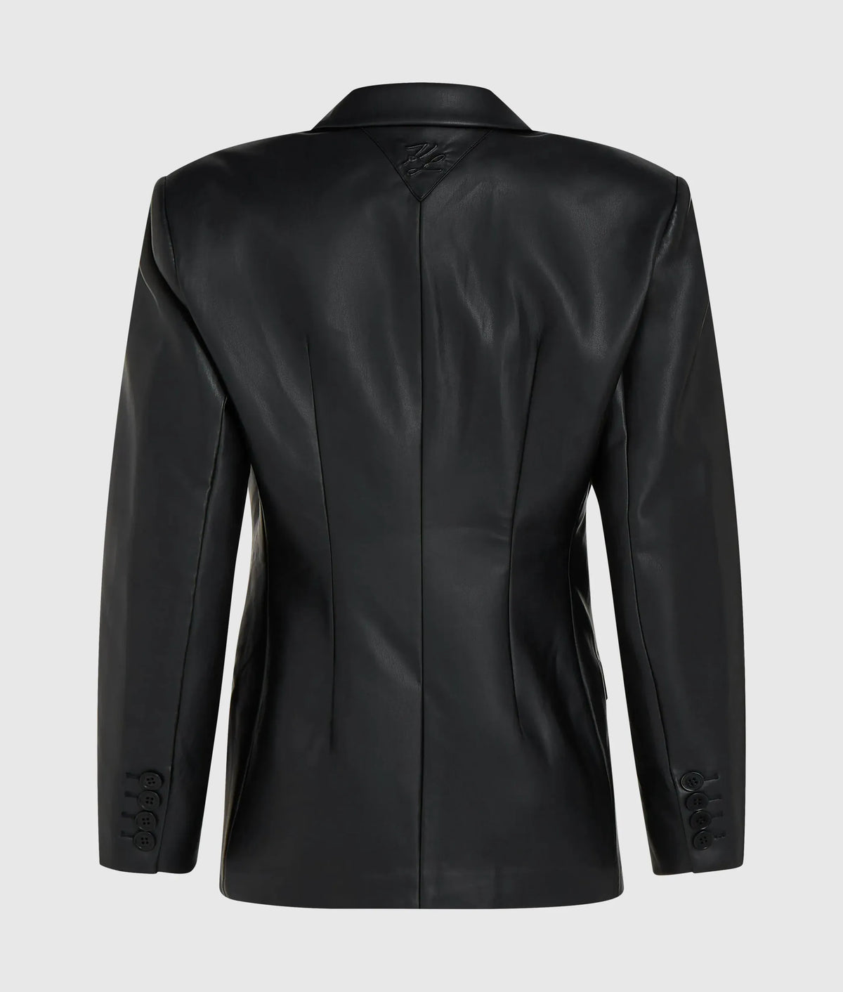 Oversized faux-leather blazer