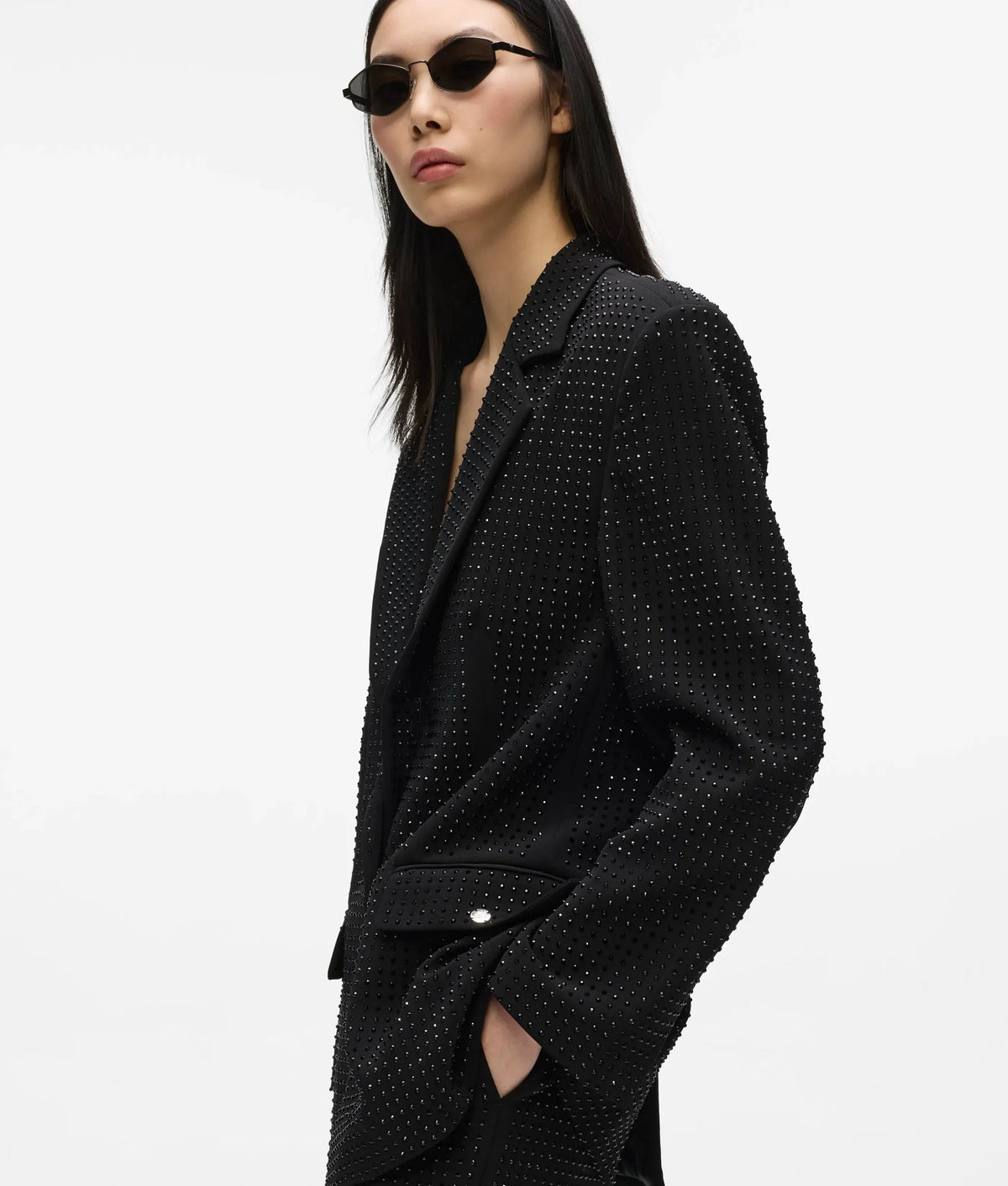 Rhinestone tailored blazer