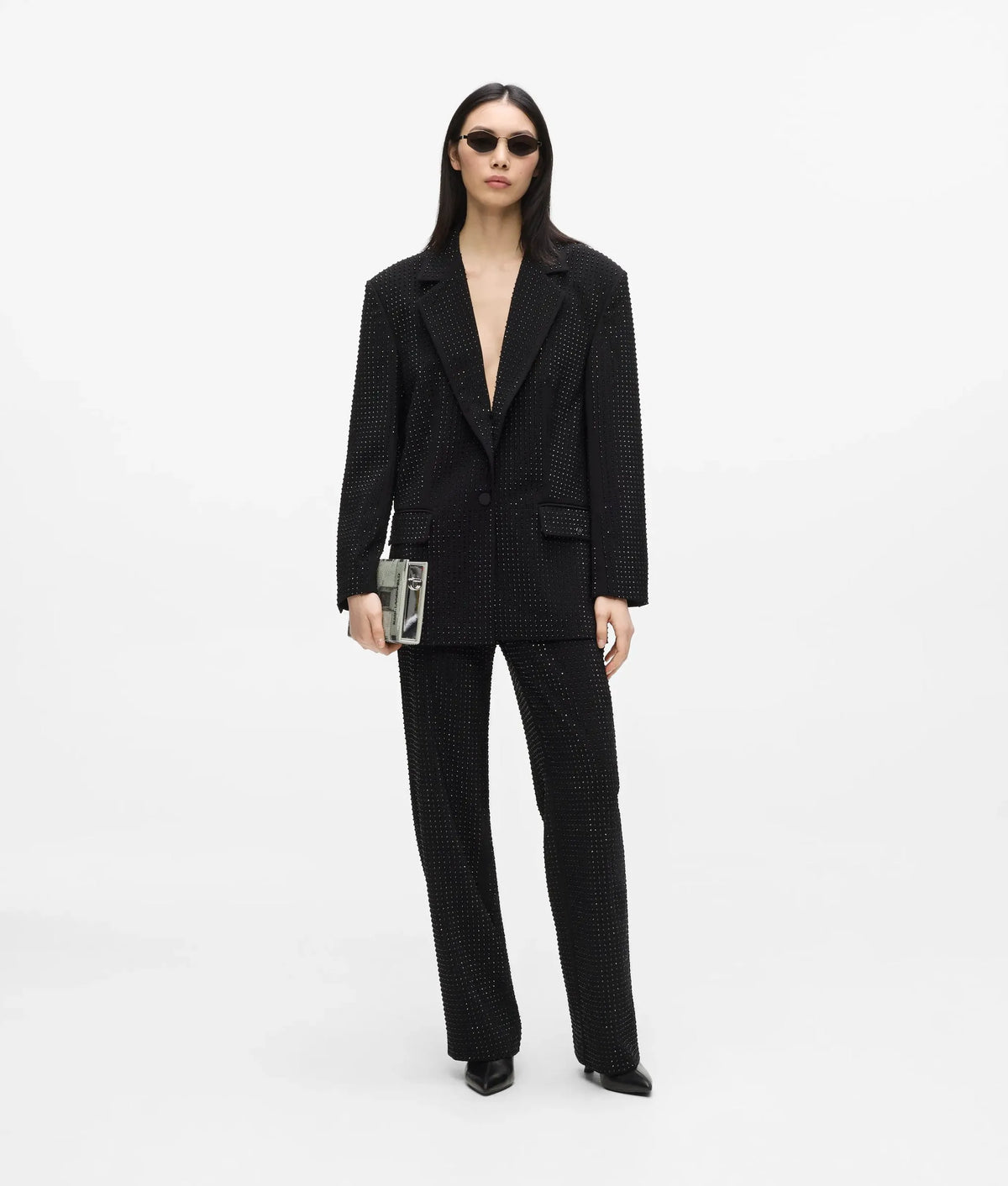Rhinestone tailored blazer