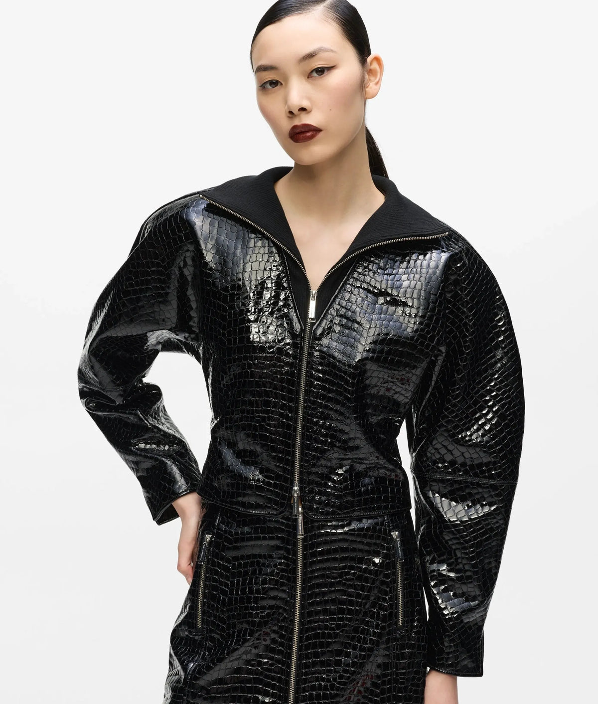 KL Studio croco leather jacket