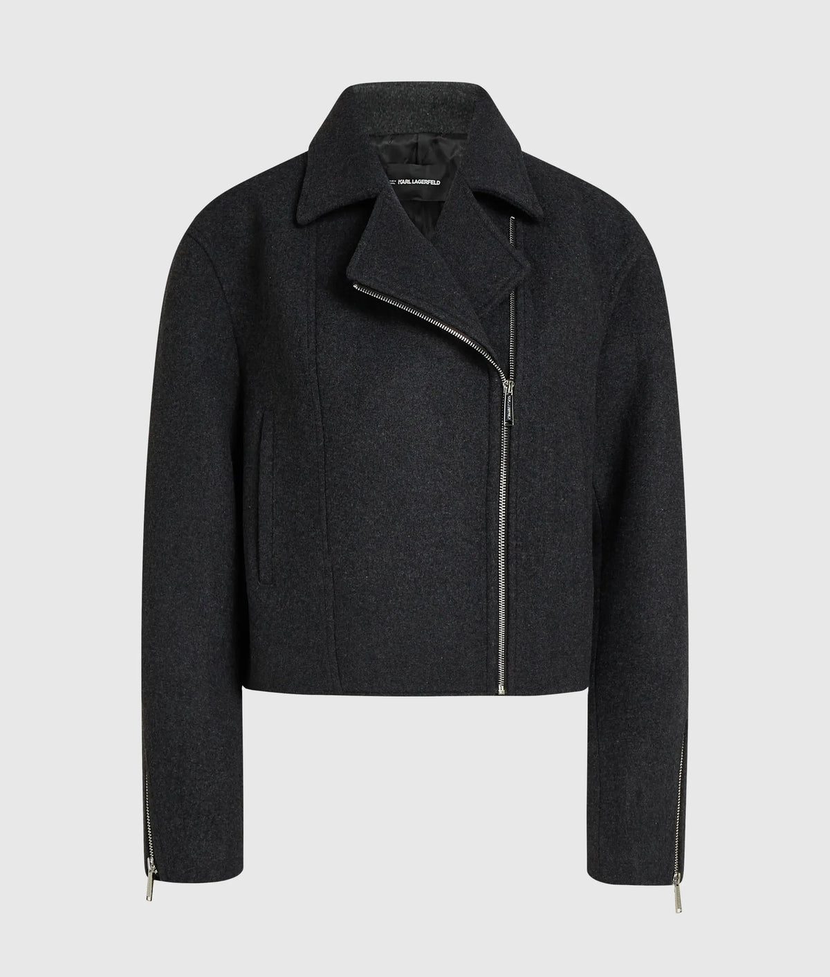 Wool-blend biker jacket