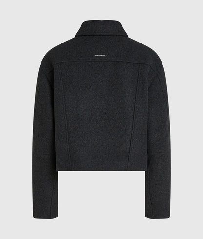 Wool-blend biker jacket