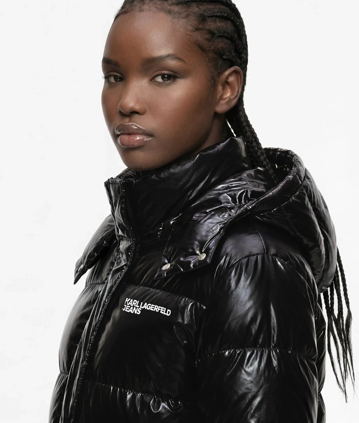 Long shiny puffer jacket