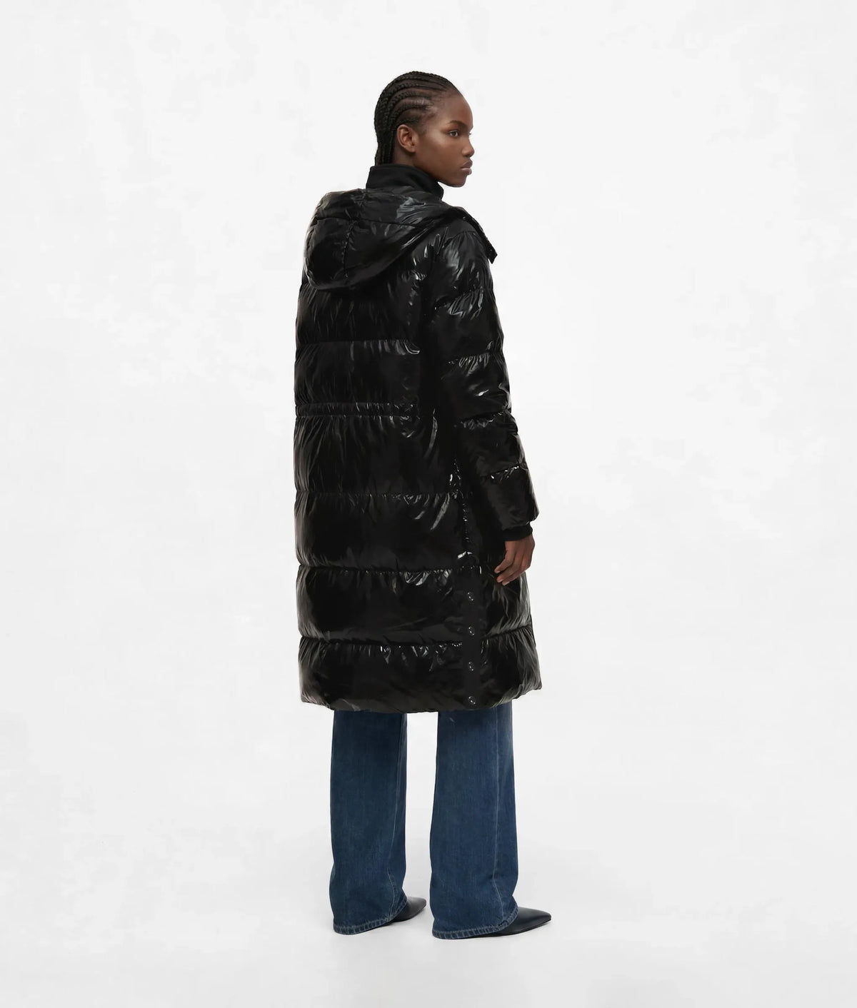Long shiny puffer jacket