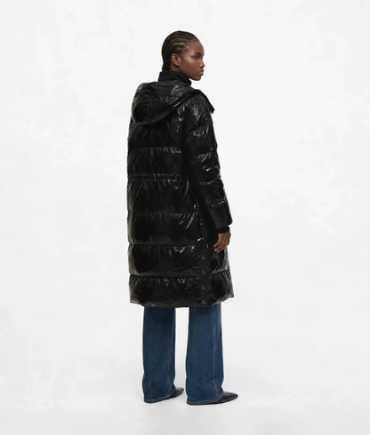 Long shiny puffer jacket