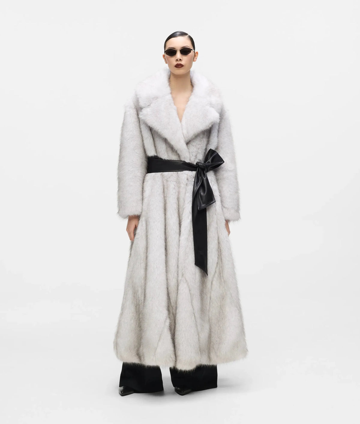 KL Studio long faux fur coat