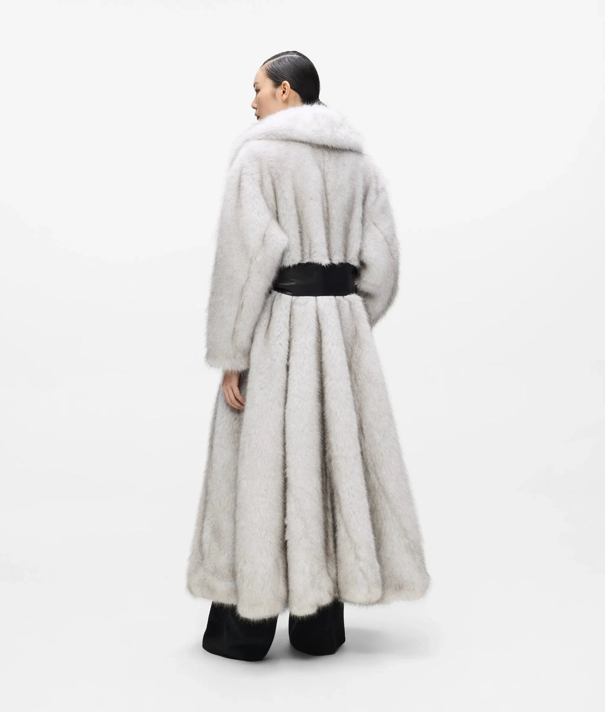 KL Studio long faux fur coat