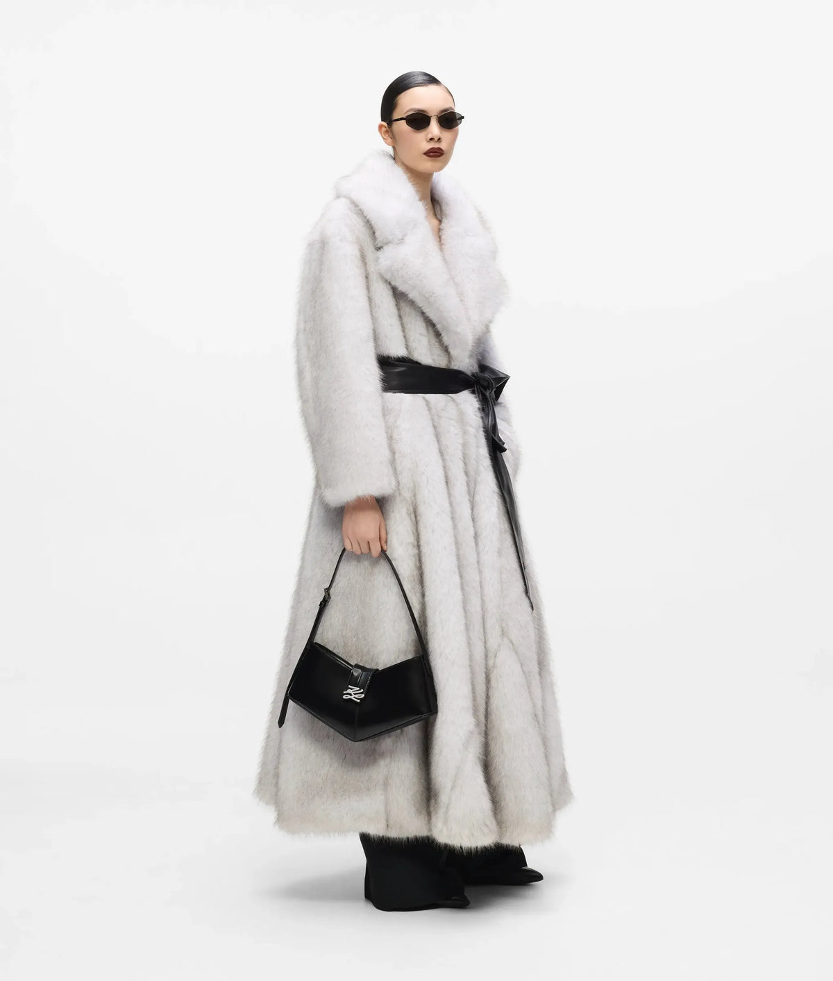 KL Studio long faux fur coat
