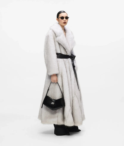 KL Studio long faux fur coat