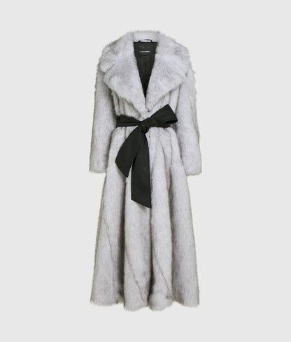 KL Studio long faux fur coat