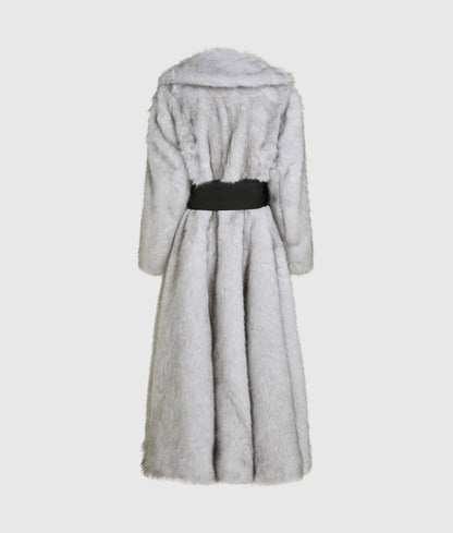 KL Studio long faux fur coat