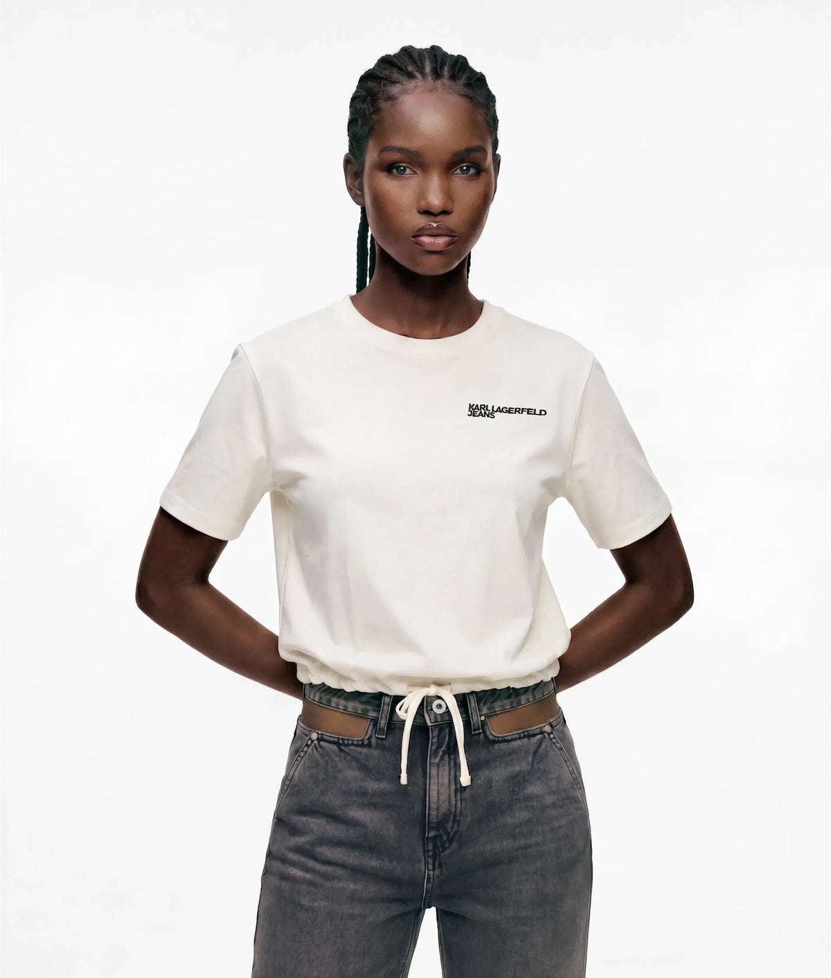 Tied-hem T-shirt