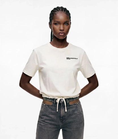 Tied-hem T-shirt