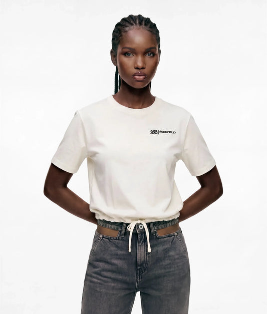 Tied-hem T-shirt