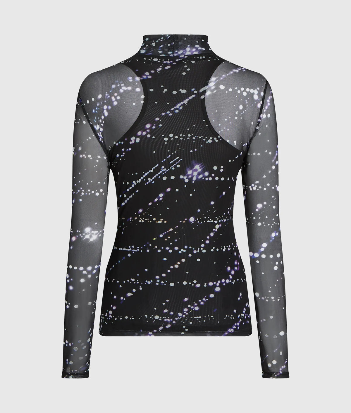 Mesh constellation print top