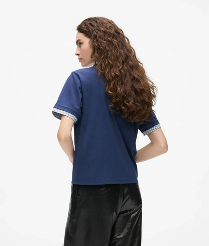 Ikon check collar polo shirt