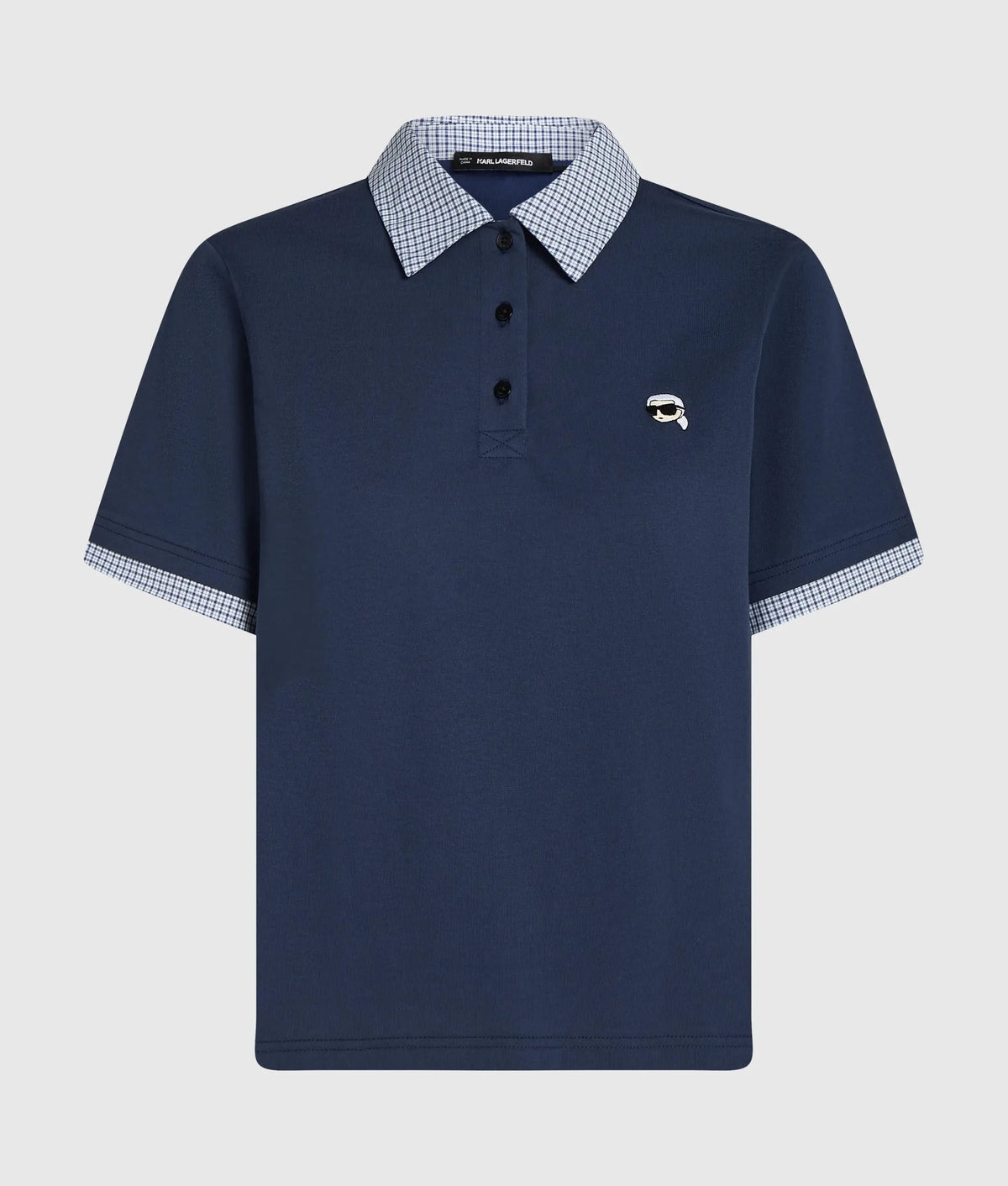 Ikon check collar polo shirt
