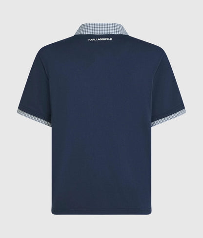 Ikon check collar polo shirt