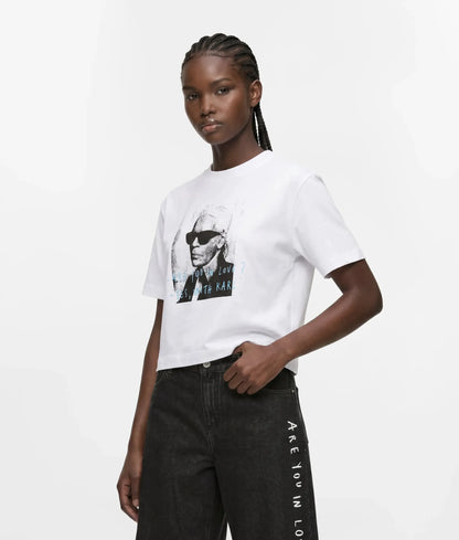 KLJ X Pietro Terzini cropped Karl T-shirt