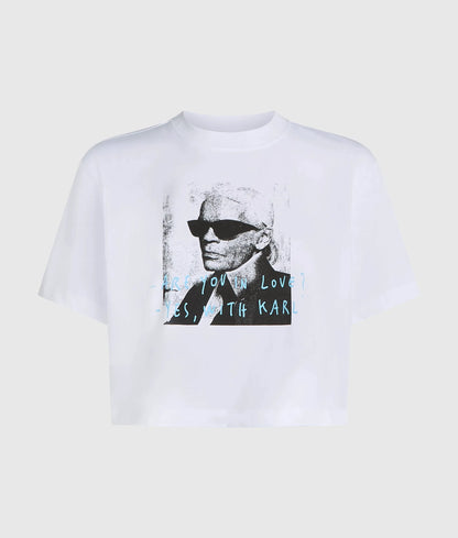 KLJ X Pietro Terzini cropped Karl T-shirt