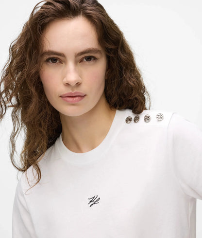 Exclusive Button detail Autograph T-shirt