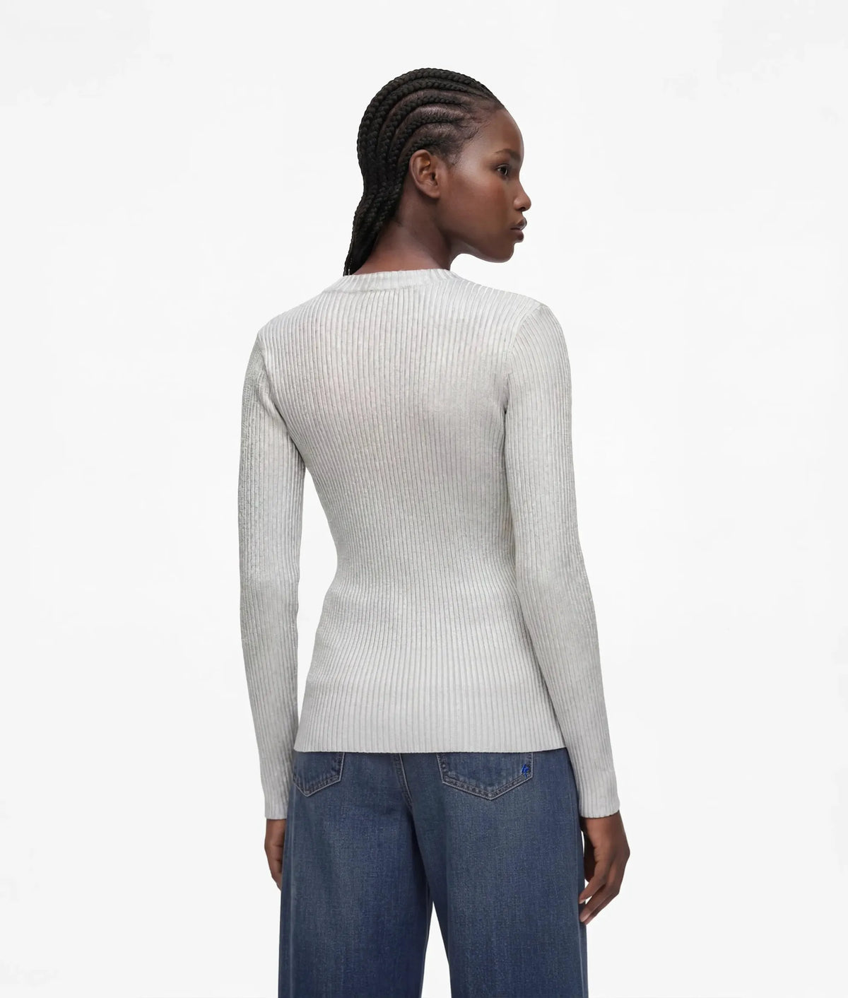 Metallic coated sweater