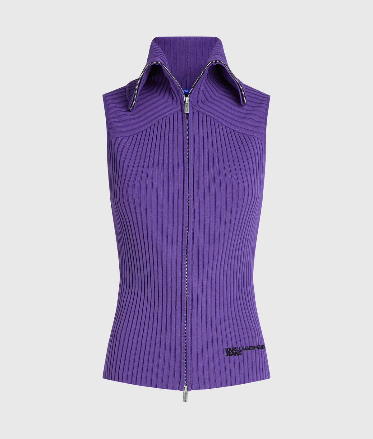 Zipped knit vest