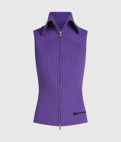 Zipped knit vest