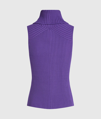 Zipped knit vest