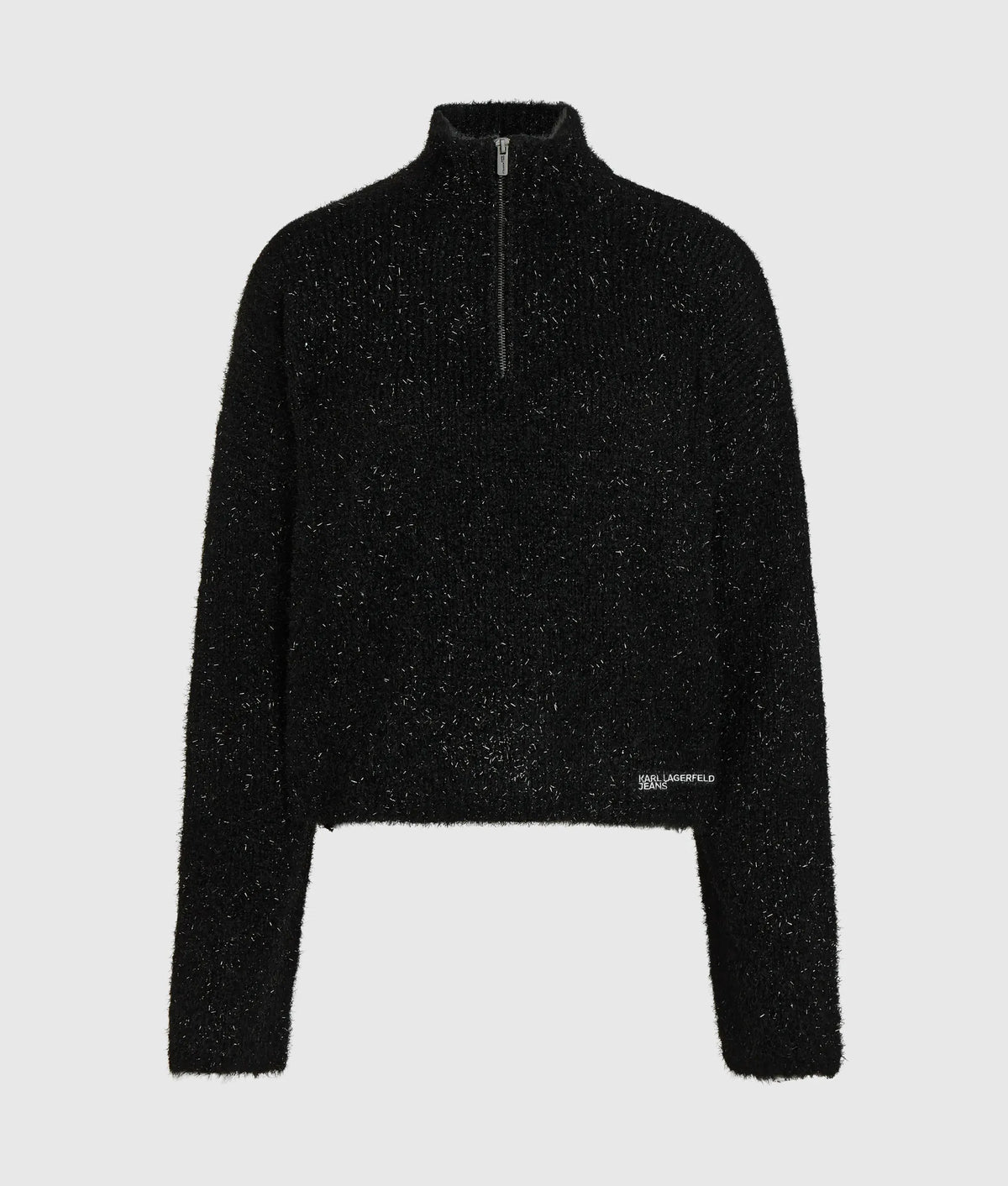 Fluffy half-zip sweater