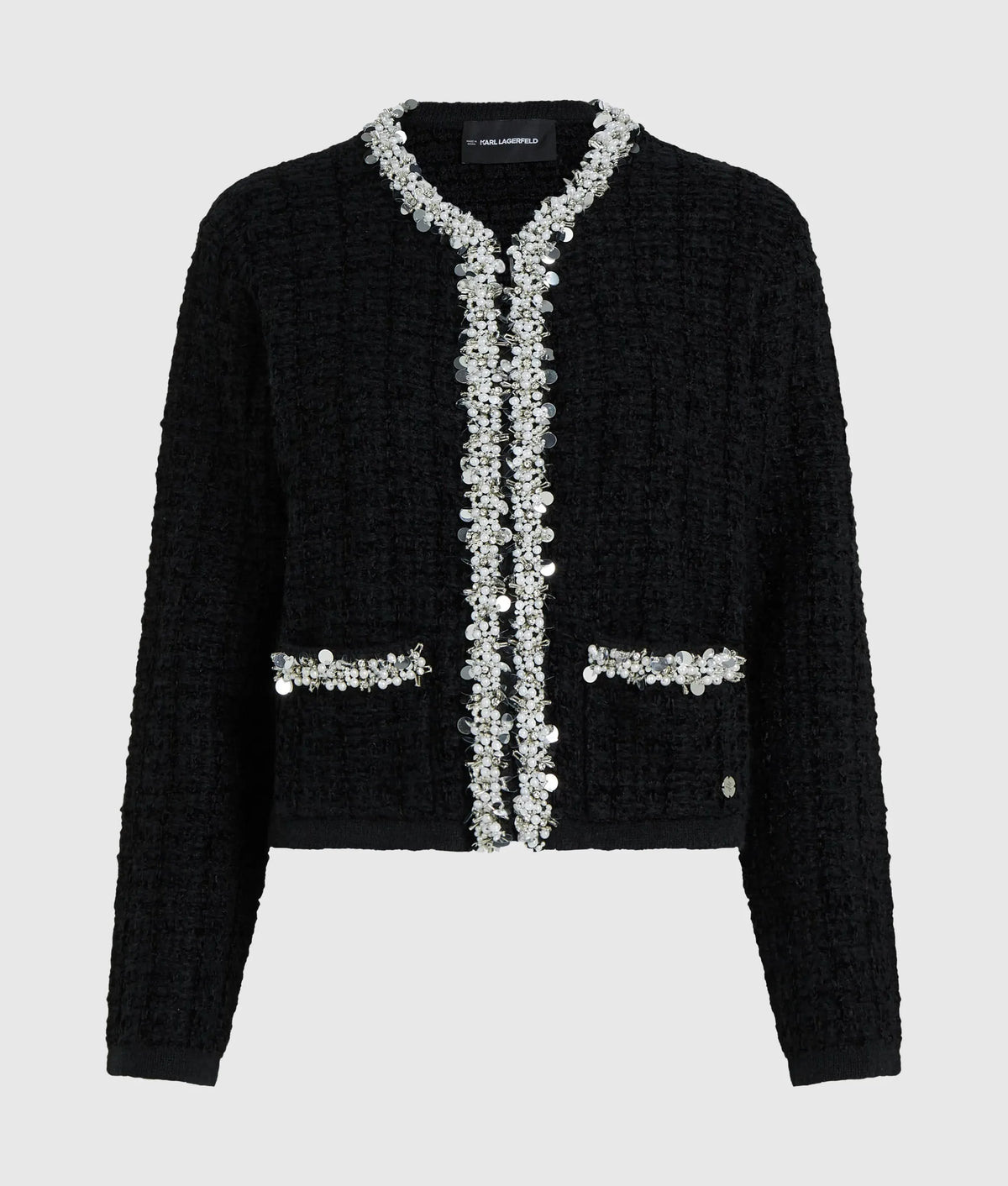 Textured beaded cardigan