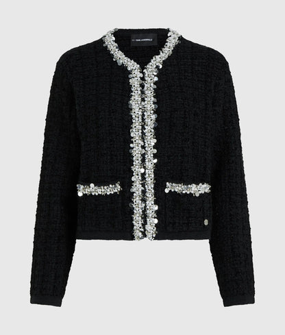 Textured beaded cardigan