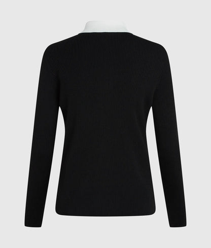 Shirt detail sweater