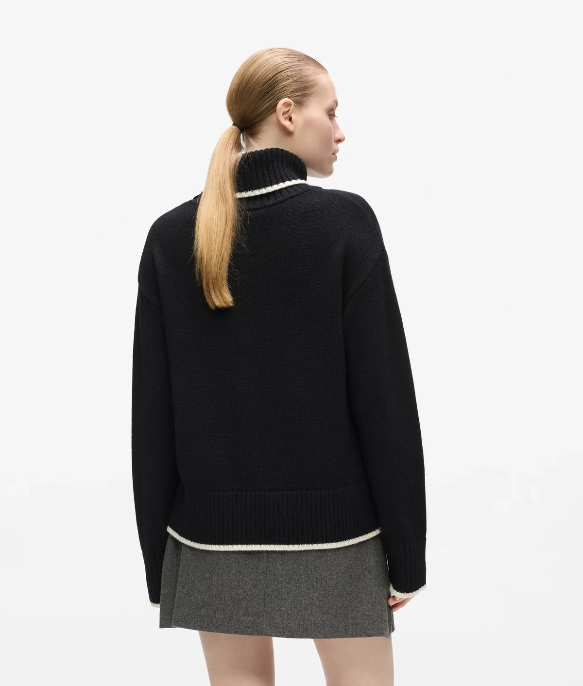 Soutache turtleneck sweater