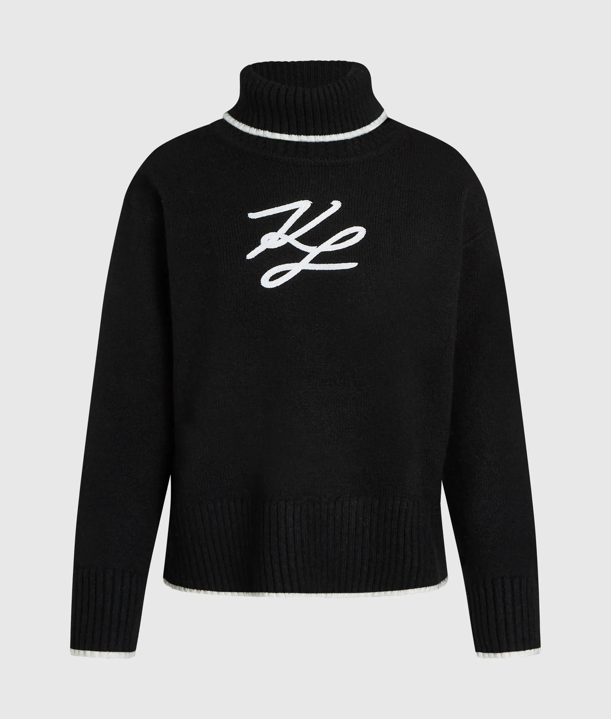 Soutache turtleneck sweater