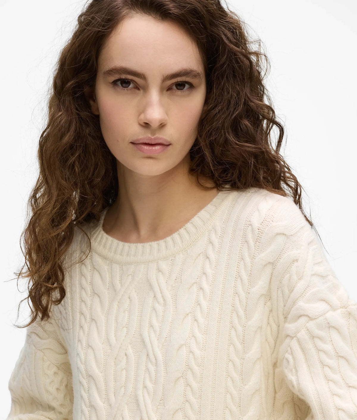 Chunky cable knit sweater