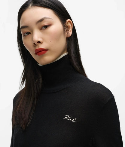 Wool turtleneck sweater