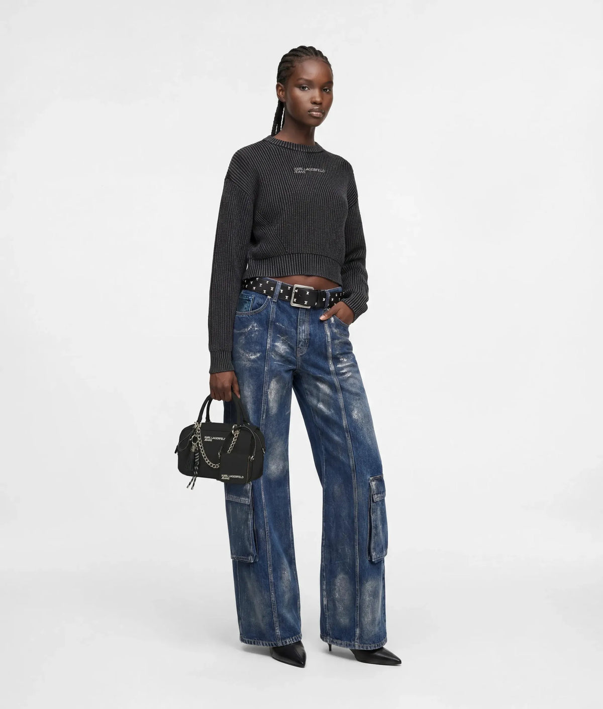 Washed rib-knit sweater