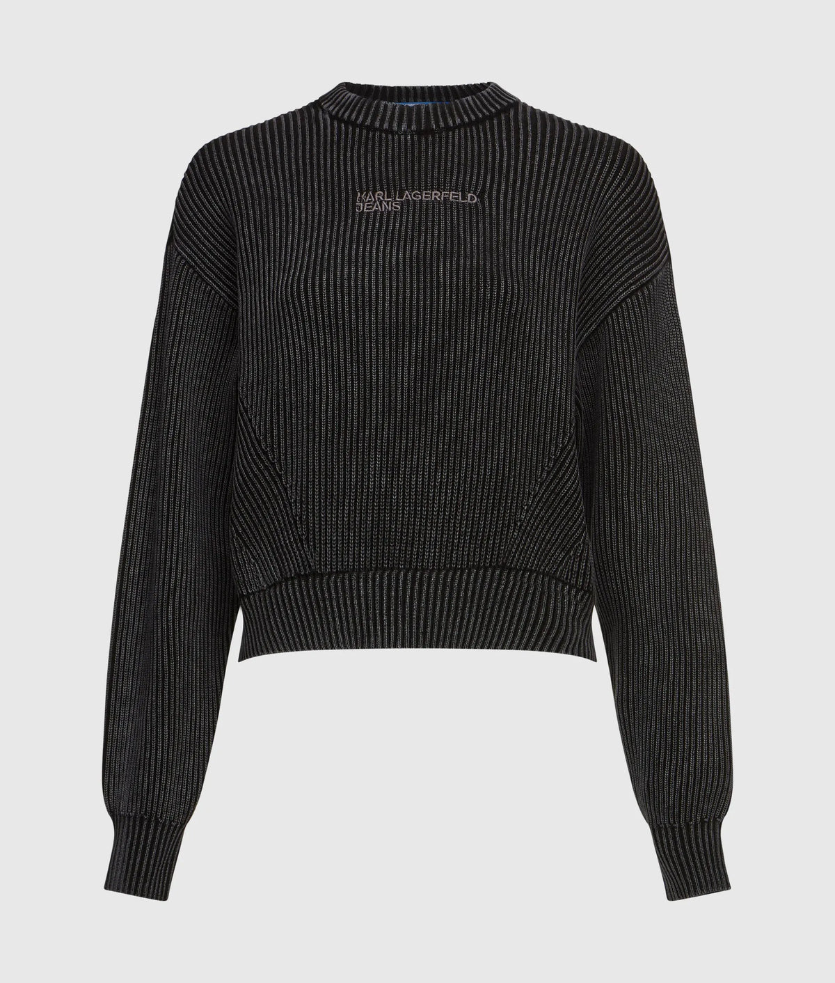 Washed rib-knit sweater