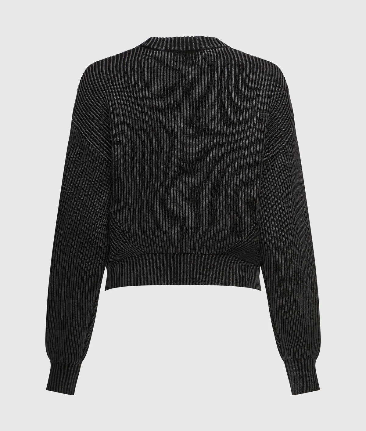 Washed rib-knit sweater